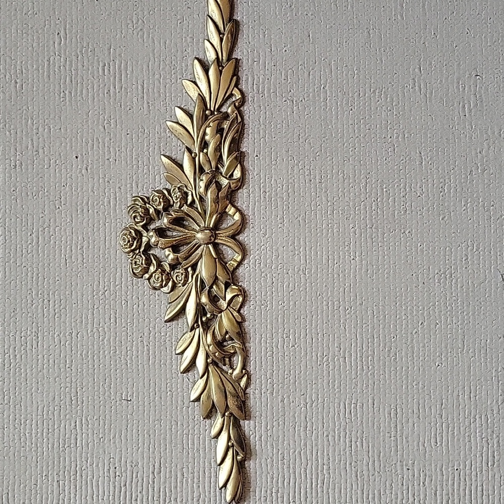 Brass French Country Floral Decorative Accent